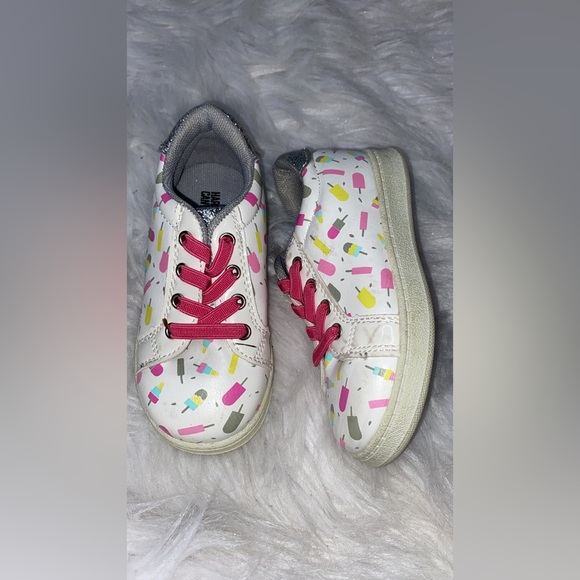 HARPER CANYON Toddler Girls White Popsicle Slip On Sneakers Shoes - Picture 2 of 9